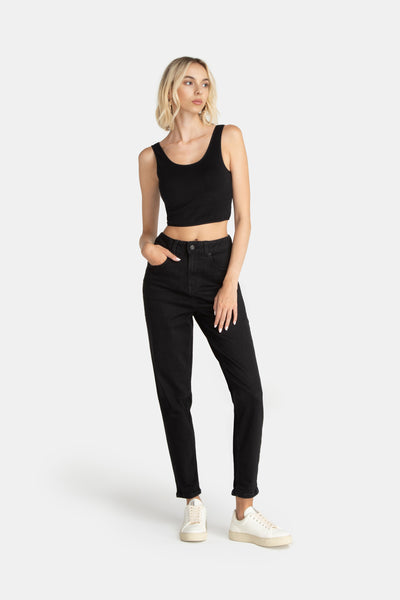 Mom Jeans CARPINE Used Black